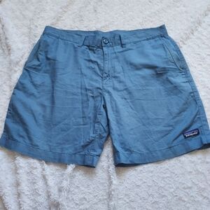 Patagonia Lightweight 8" Blue Organic Cotton & Hemp Shorts - 34 Preppy